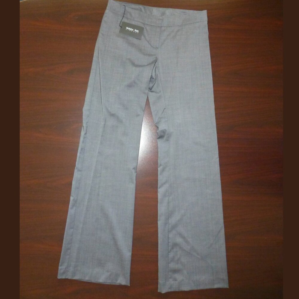 PATRIZIA PEPE WIDE LEG WOOL TROUSERS IN GRAY SIZE 2 NWT